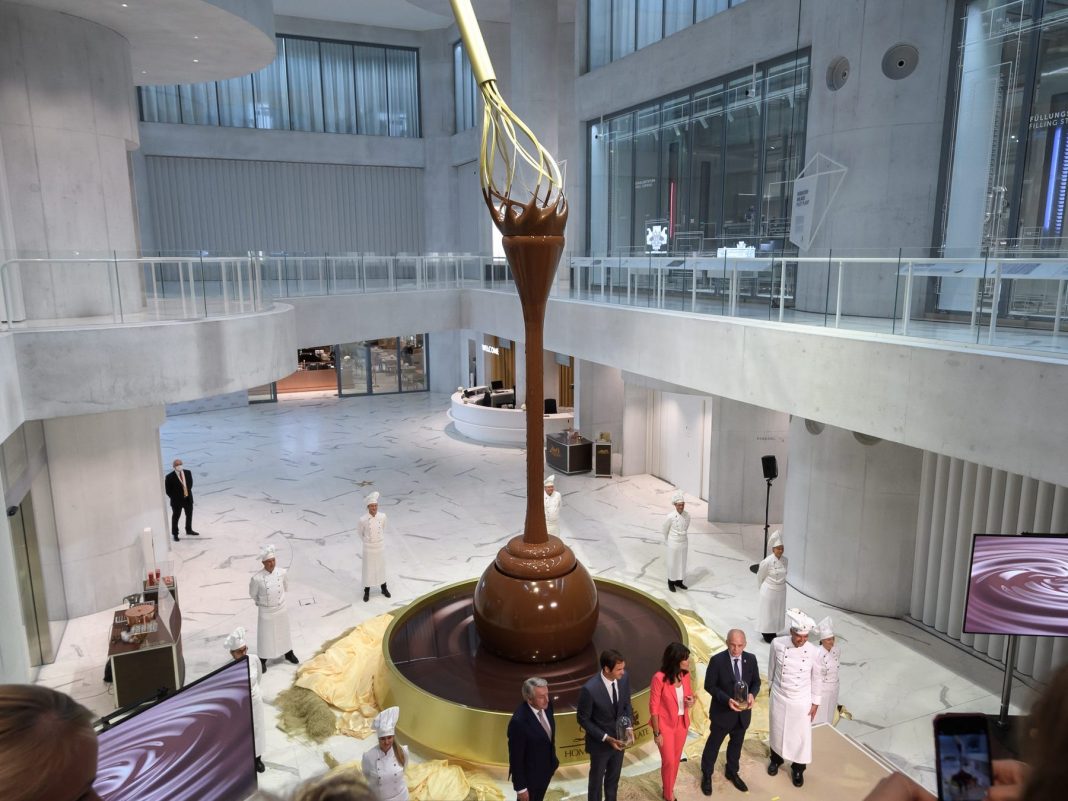 Chocolate Fountain in Lindt Home of Chocolate, Switzerland