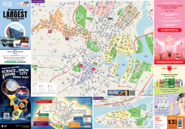 Singapore Map 新加坡旅游地图