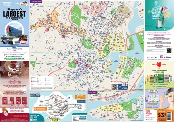 Singapore Map 新加坡旅游地图