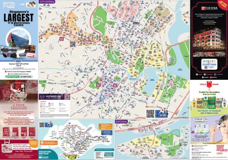 Singapore Map 新加坡旅游地图