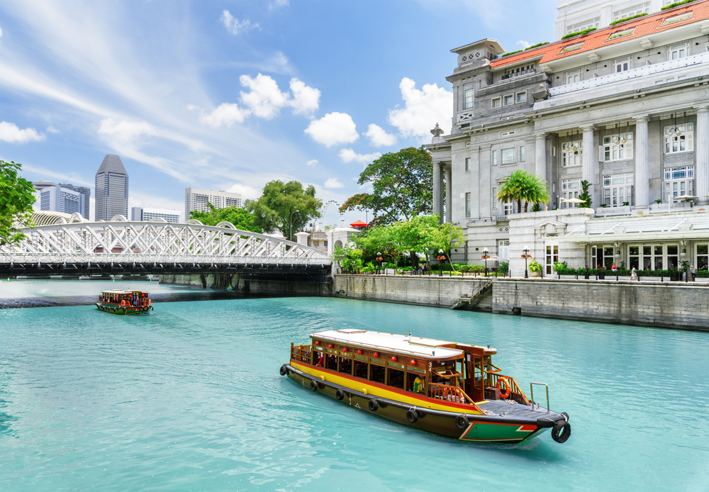 Singapore River, Fullerton Hotel