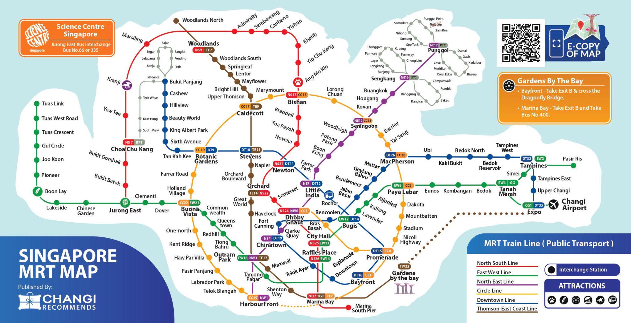 Singapore Map 新加坡旅游地图