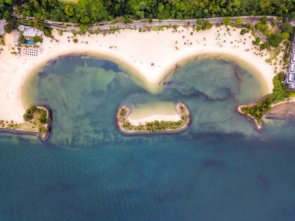 Top,View,Of,Tanjong,Beach,At,Sentosa,Island,In,Sentosa,