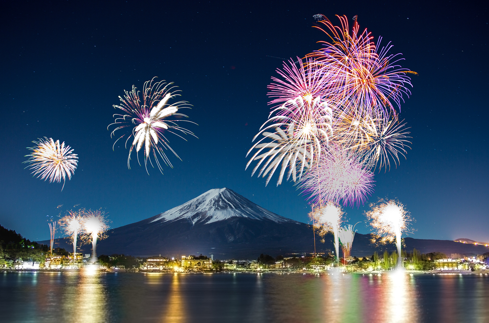 Firework,Fuji,Mt.,Japan