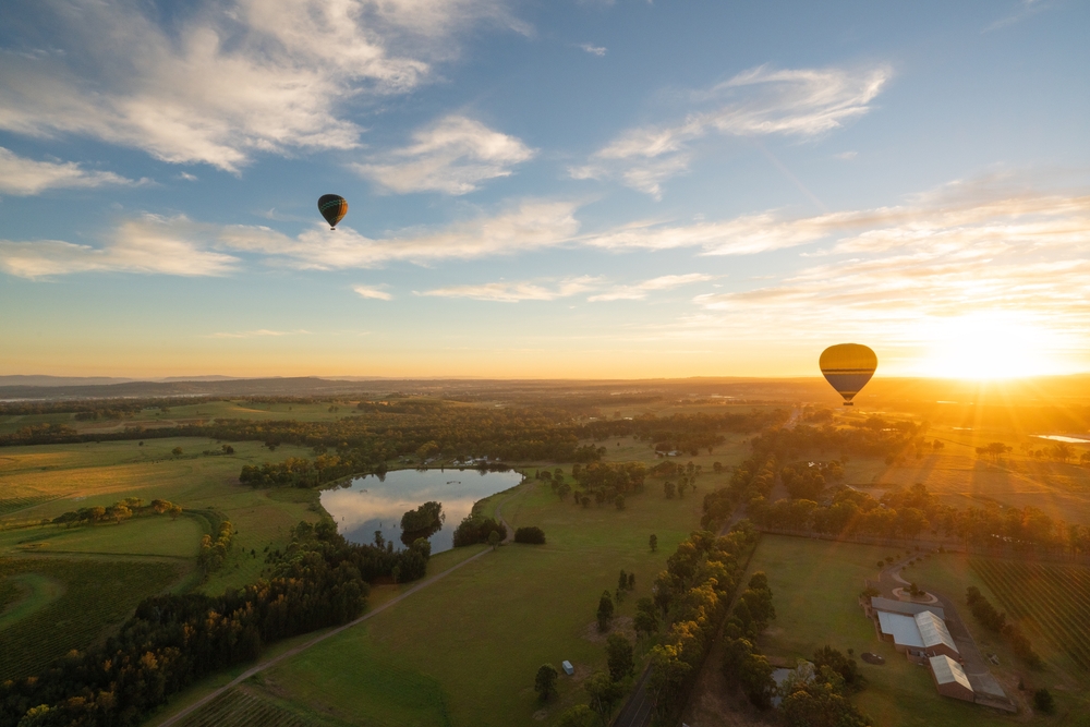 Hot,Air,Balloons,In,Pokolbin,Wine,Region,Near,Hunter,Vally