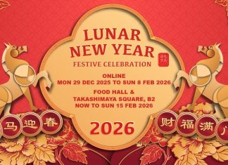 Singapore’s largest Lunar New Year Fair is happening at Takashimaya Square, with over 70 local & overseas brands (15 Jan to 15 Feb)