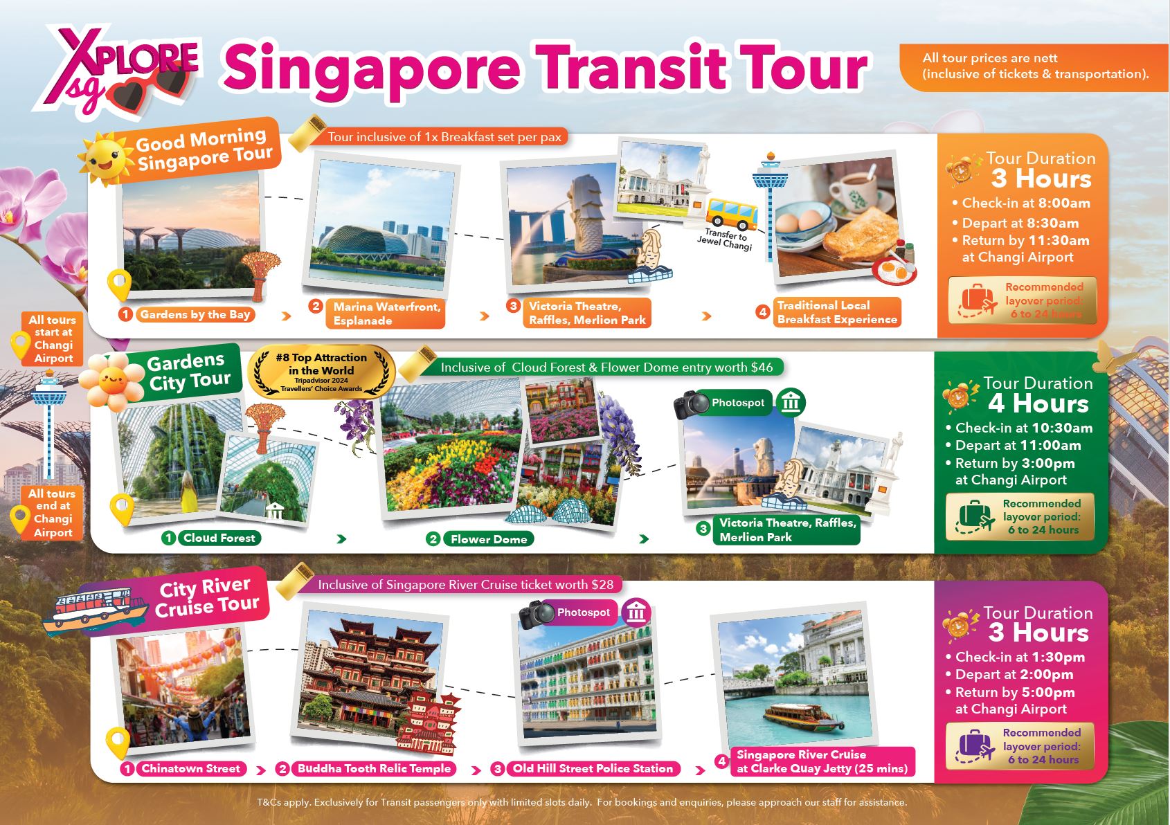 Singapore Changi Airport Layover Transit Tour